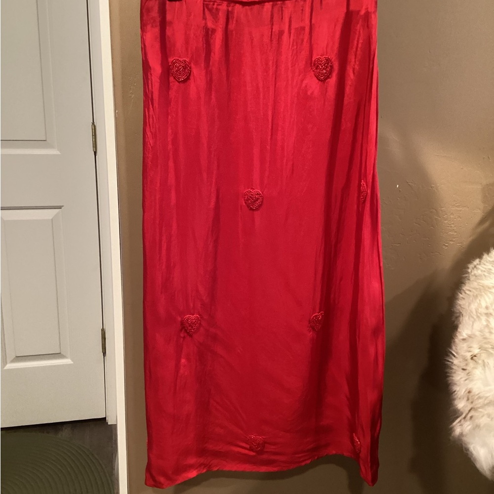 a new day Vibrant Red Maxi Skirt